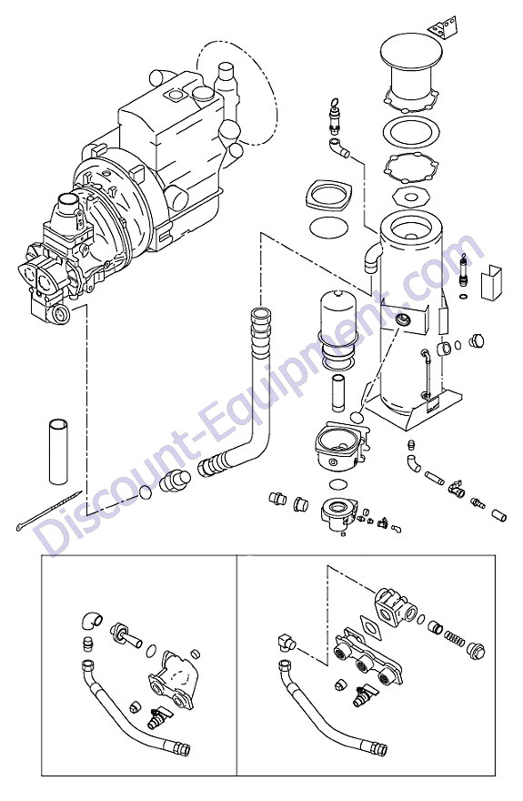 Airman PDS185S6B4 Receiver, Separator and Service Header Parts