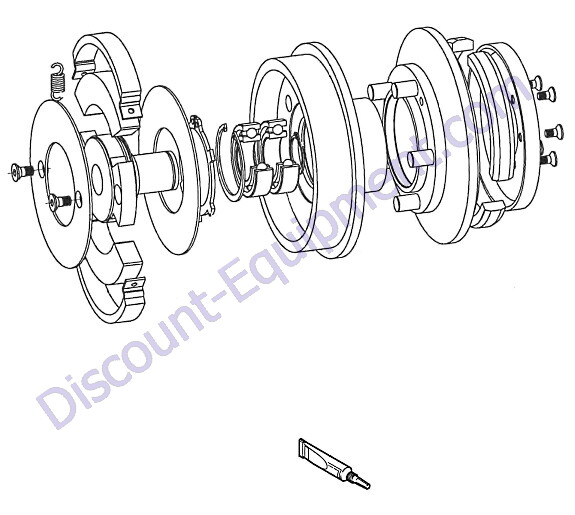 Plate shop compactor clutch
