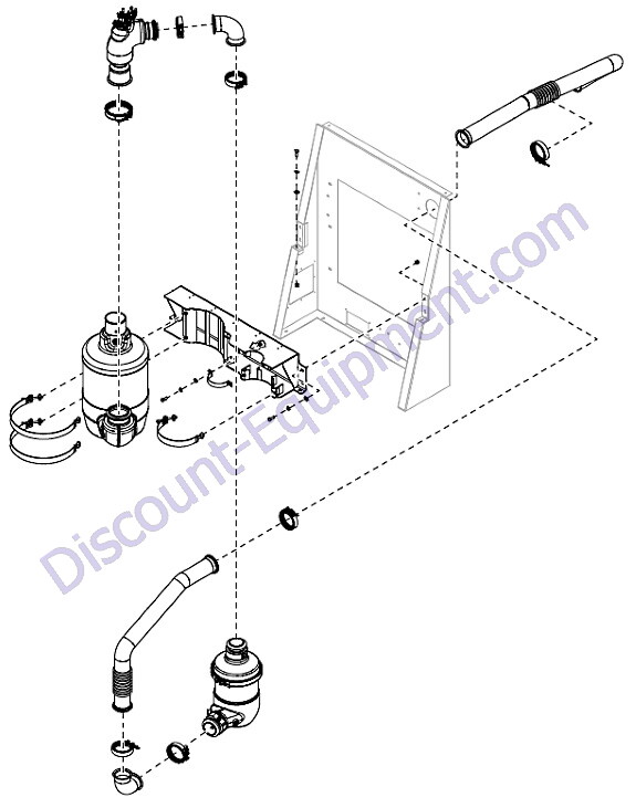 Generac Magnum MDG75DF4 Exhaust System Assembly